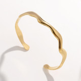 Titanium steel bracelet wave shaped stainless steel bracelet fashion bracelet