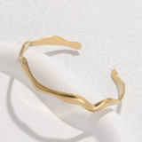 Titanium steel bracelet wave shaped stainless steel bracelet fashion bracelet