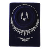 Jewelry Set Wedding Banquet Dress Accessories Women's Light Luxury Zircon Jewelry