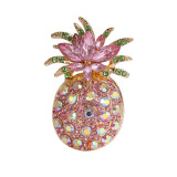 Colorful diamond studded fruit pineapple brooch, chest flower, women's accessories, brooch jewelry