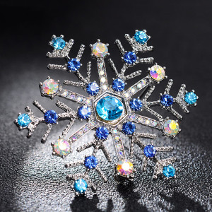 Snowflake brooch, suit chest flower accessory, brooch jewelry