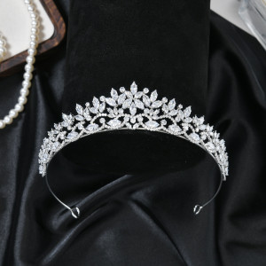 Wedding bride zircon crown Baroque style crown hair accessory