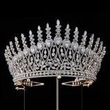 Bridal Crown Headwear Princess Crown Wedding Electroplated Zircon Hair Accessories Diamond Jewelry