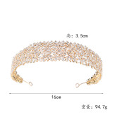 Zircon Bridal Bracelet Wedding Full Diamond Crown Birthday Banquet Hair Accessories