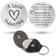 Inspirational Text Token Decision Coin Gift for Friends Stainless Steel Keychain Car Key Pendant