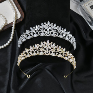 Wedding bride zircon crown Baroque style crown hair accessory