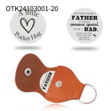 Pocket Embrace Token Stainless Steel Decision Coin Leather Case Keychain Creative Keychain