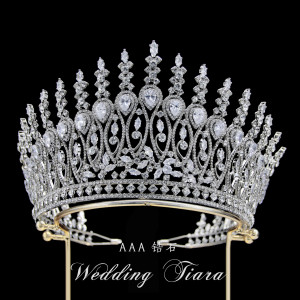 Bridal Crown Headwear Princess Crown Wedding Electroplated Zircon Hair Accessories Diamond Jewelry