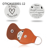Pocket Embrace Token Stainless Steel Decision Coin Leather Case Keychain Creative Keychain