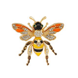 Yellow bee environmental protection brooch insect women's clothing accessories high-end chest flower brooch