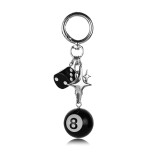 8 Billiards DIY Accessories Four Star 20 Dice Keychain Bag Pendant