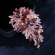Purple crystal brooch clip, women's clothing accessories, chest flower scarf buckle