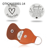 Pocket Embrace Token Stainless Steel Decision Coin Leather Case Keychain Creative Keychain