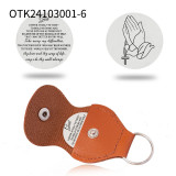 Pocket Embrace Token Stainless Steel Decision Coin Leather Case Keychain Creative Keychain