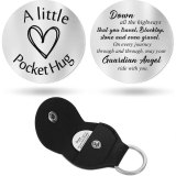 Inspirational Text Token Decision Coin Gift for Friends Stainless Steel Keychain Car Key Pendant