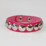 12mm  snap button  Bracelet  Round rivet punk couple leather bracelet