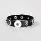 20mm snap button  Bracelet Punk  Leather Bracelet Skull Bracelet Gothic Style