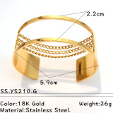 Titanium steel pearl bracelet, non fading stainless steel jewelry