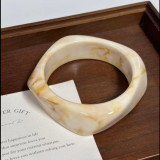 Dyeing coffee colored bracelet resin ladies' curved bracelet student best friend circular bracelet vinegar bracelet
