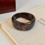 Irregular Resin Bracelet with High-end Feel, Colorfast Wide Bracelet