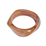 Dyeing coffee colored bracelet resin ladies' curved bracelet student best friend circular bracelet vinegar bracelet