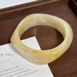 Dyeing coffee colored bracelet resin ladies' curved bracelet student best friend circular bracelet vinegar bracelet