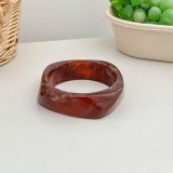 Dyeing coffee colored bracelet resin ladies' curved bracelet student best friend circular bracelet vinegar bracelet