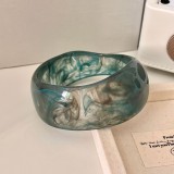 Irregular Resin Bracelet with High-end Feel, Colorfast Wide Bracelet