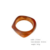 Dyeing coffee colored bracelet resin ladies' curved bracelet student best friend circular bracelet vinegar bracelet