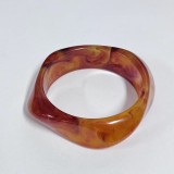 Dyeing coffee colored bracelet resin ladies' curved bracelet student best friend circular bracelet vinegar bracelet