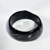 Irregular Resin Bracelet with High-end Feel, Colorfast Wide Bracelet