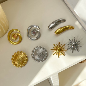 Stainless Steel Brooch Collection: Durable, Irregular Design, Pin Accessories, Jewelry Accessories