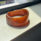 Irregular Resin Bracelet with High-end Feel, Colorfast Wide Bracelet