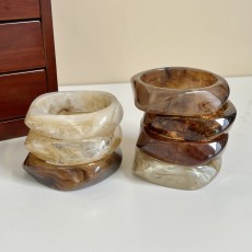 Dyeing coffee colored bracelet resin ladies' curved bracelet student best friend circular bracelet vinegar bracelet