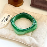 Dyeing coffee colored bracelet resin ladies' curved bracelet student best friend circular bracelet vinegar bracelet