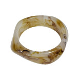 Dyeing coffee colored bracelet resin ladies' curved bracelet student best friend circular bracelet vinegar bracelet