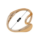 Premium irregular alloy bracelet, smooth and minimalist, trendy and stylish fashion band
