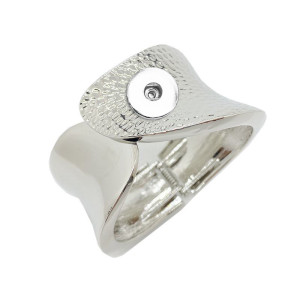 20mm snap button bangle Premium irregular alloy bracelet, smooth and minimalist, trendy and stylish fashion band