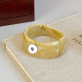 20mm snap button Irregular Resin Bracelet with High-end Feel, Colorfast Wide Bracelet