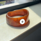 20mm snap button Irregular Resin Bracelet with High-end Feel, Colorfast Wide Bracelet