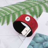 Fashion Rhinestone shiny PU leather velvet bracelet