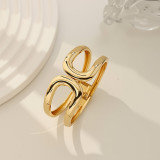 Premium irregular alloy bracelet, smooth and minimalist, trendy and stylish fashion band