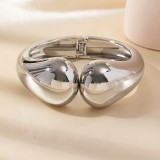 Premium irregular alloy bracelet, smooth and minimalist, trendy and stylish fashion band