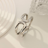 Premium irregular alloy bracelet, smooth and minimalist, trendy and stylish fashion band