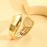 20mm snap button bangle Premium irregular alloy bracelet, smooth and minimalist, trendy and stylish fashion band