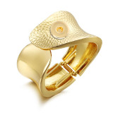 20mm snap button bangle Premium irregular alloy bracelet, smooth and minimalist, trendy and stylish fashion band