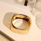 20mm snap button bangle Premium irregular alloy bracelet, smooth and minimalist, trendy and stylish fashion band