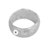 20mm snap button Irregular Resin Bracelet with High-end Feel, Colorfast Wide Bracelet