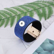 Fashion Rhinestone shiny PU leather velvet bracelet