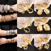 Premium irregular alloy bracelet, smooth and minimalist, trendy and stylish fashion band
